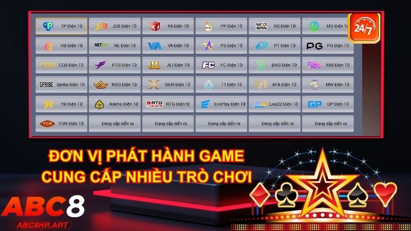 Hấp dẫn và sống động với game của các nhà phát hành nổi tiếng